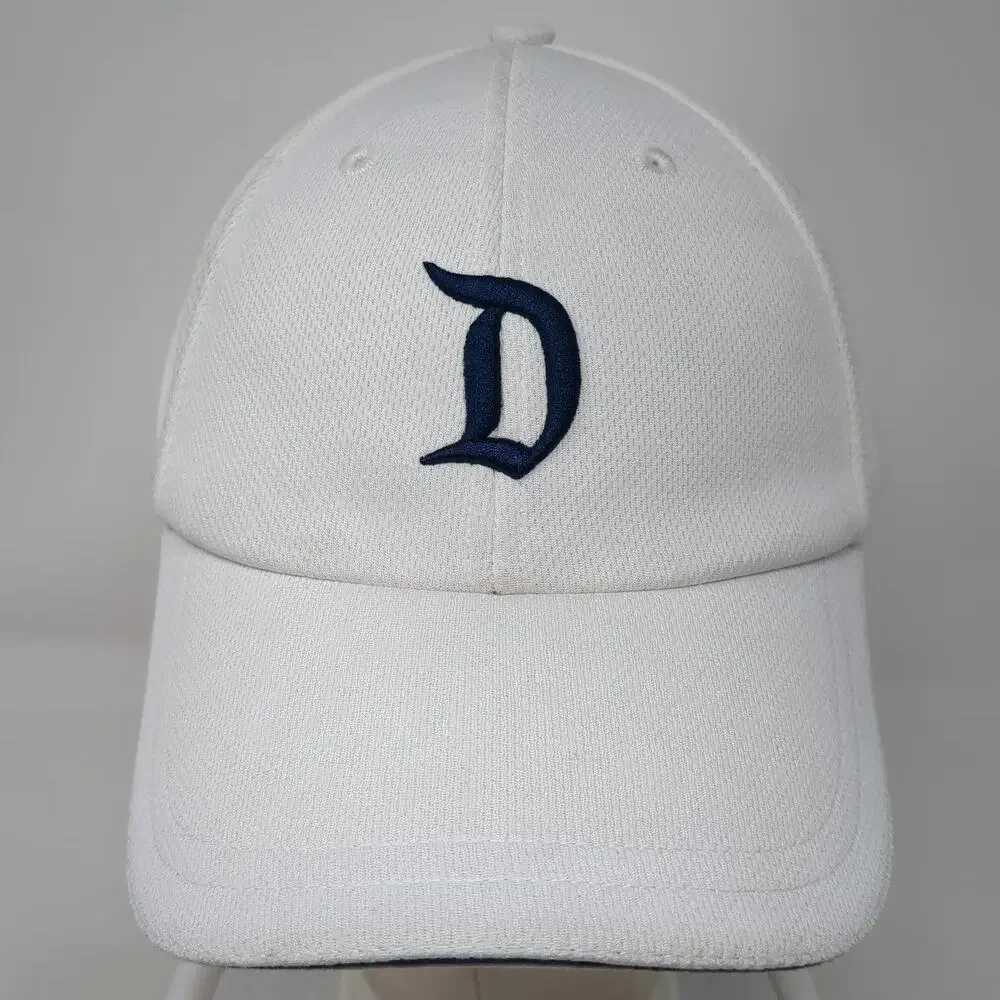 Disney Parks Baseball Cap White One Size Embroidered D Logo Strapback Hat Blue